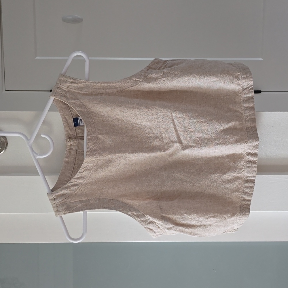 Old Navy Linen Blend Button Back Tank